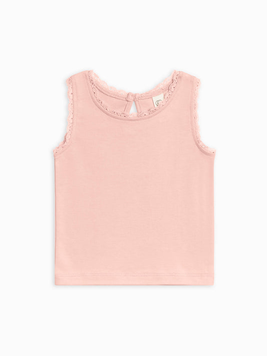 Lace Tank- Pink