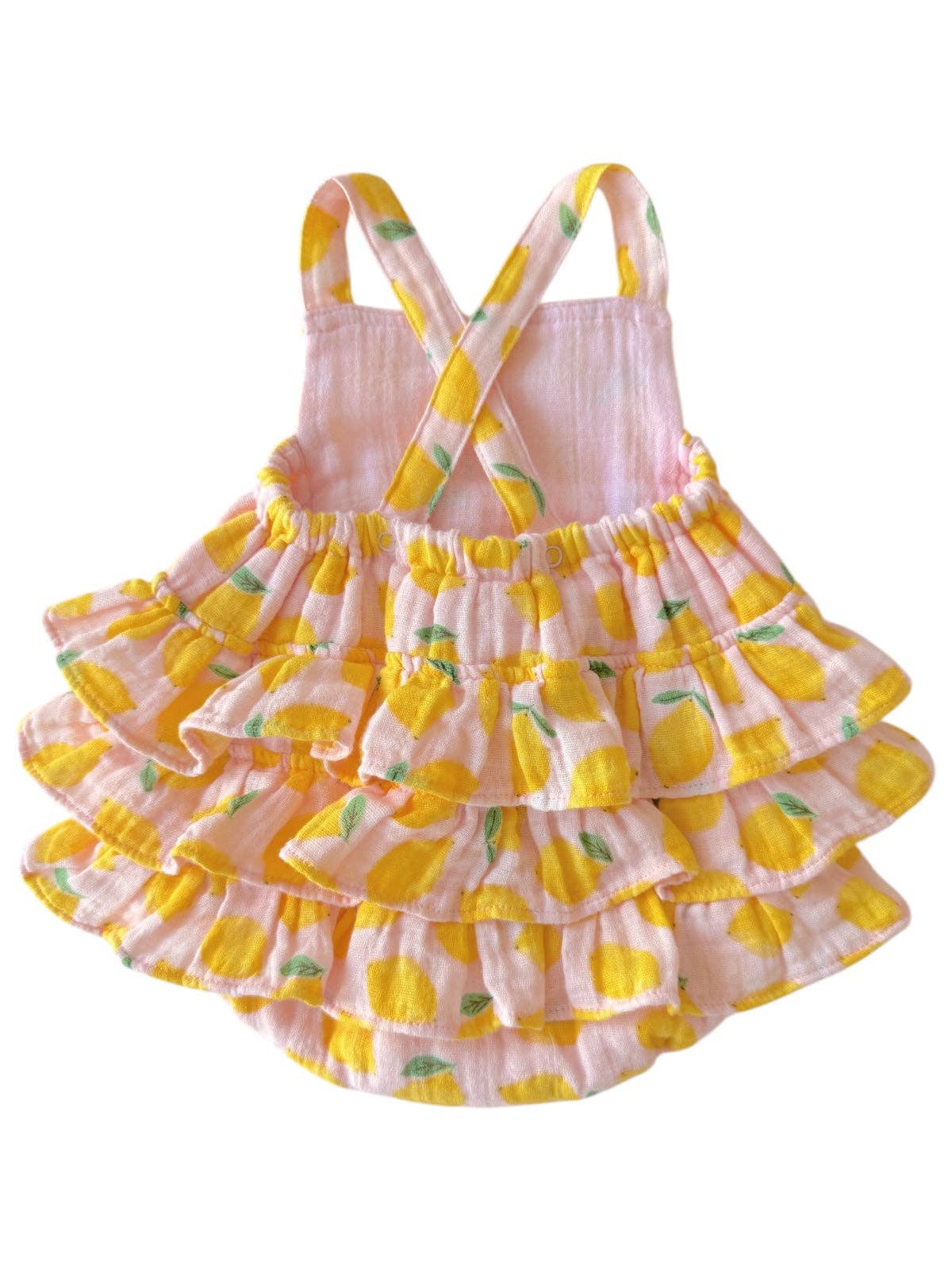 Lemon Print Ruffle Romper