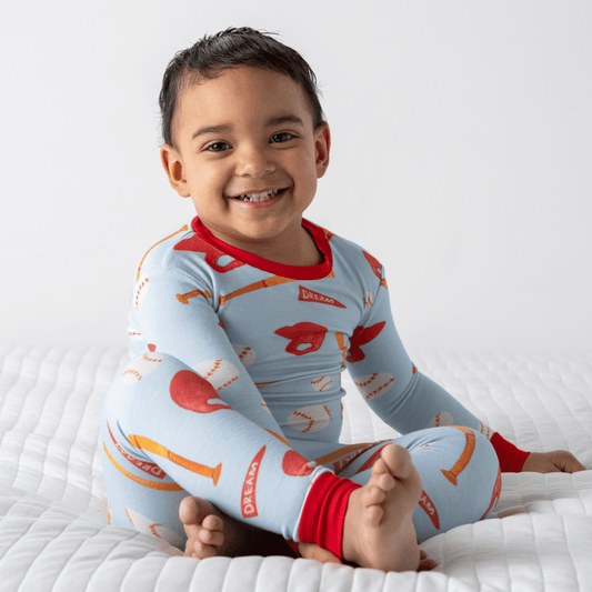 Baseball Print Toddler Bamboo Pajamas