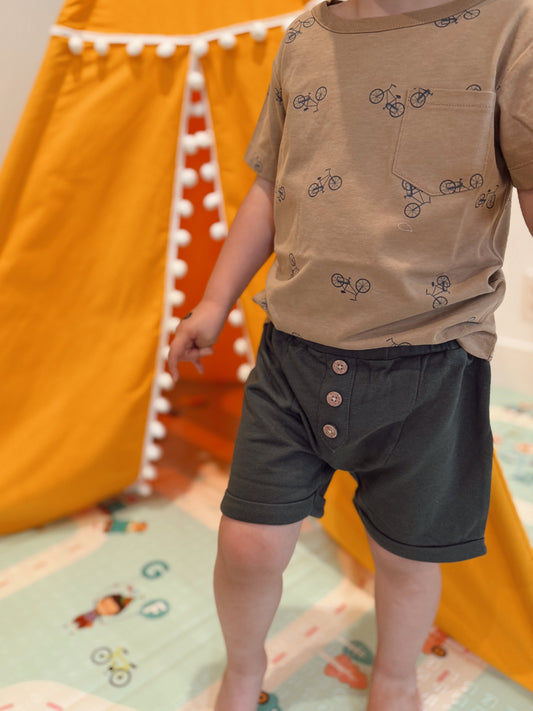 Button Front Short