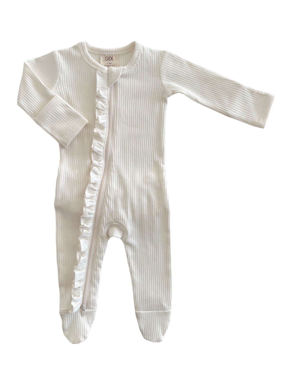 Ruffle Onesie- Cream