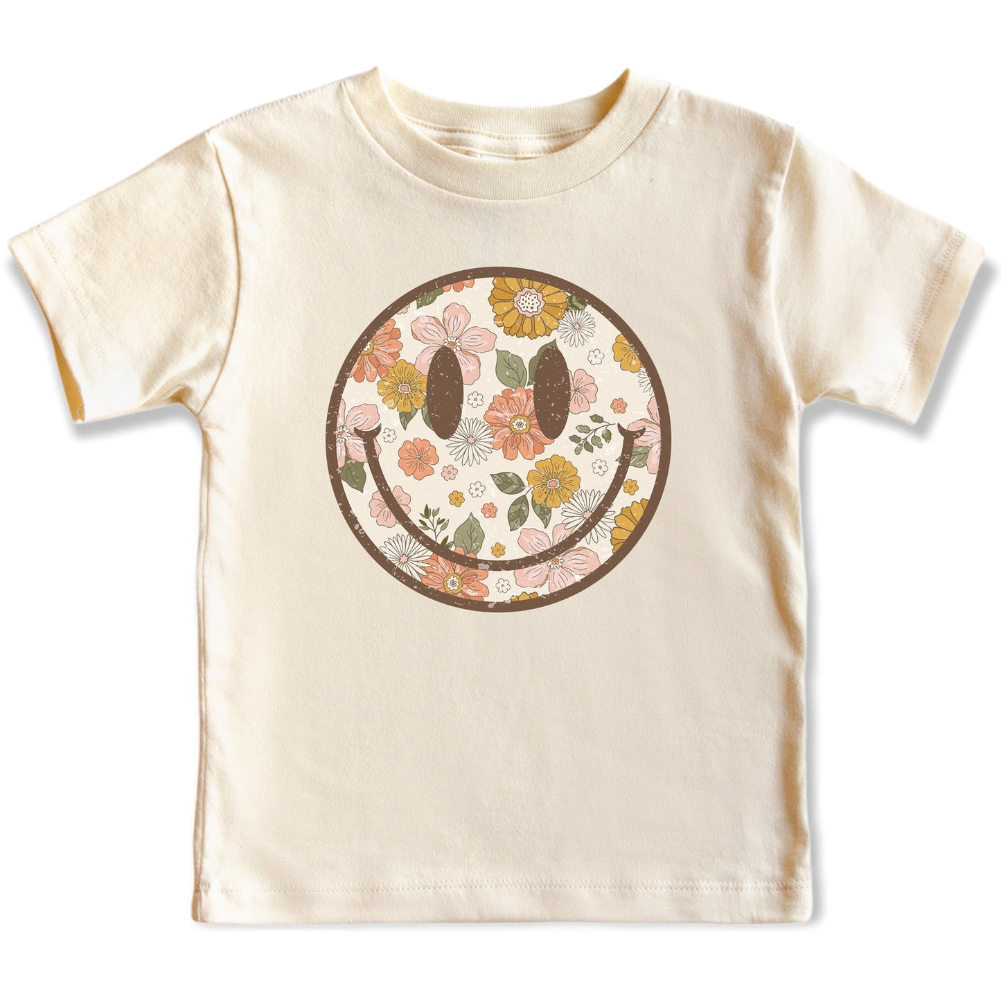 Floral Smiley Face T-Shirt
